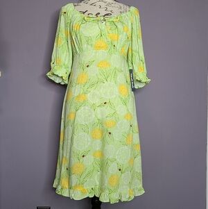 Modcloth Ladybug And Dandelion Dress